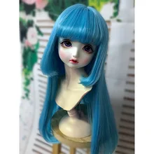 Allaosify bjd волосы 1 шт. BJD длинный парик 1/3 1/4 1/6 парик для куклы с воздушным банком прекрасный стиль легко ухаживать за 6 цветов