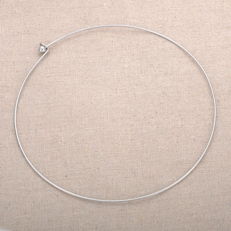 Silver Plate Neckwire Torque Choker Jewellery Base