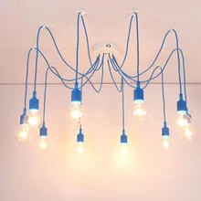 13 Colors Industrial Vintage Pendant Lights Edison Lamp Adjustable DIY Art Pendant Lamp 4//6/8/10/12 Home Decoration Lightting