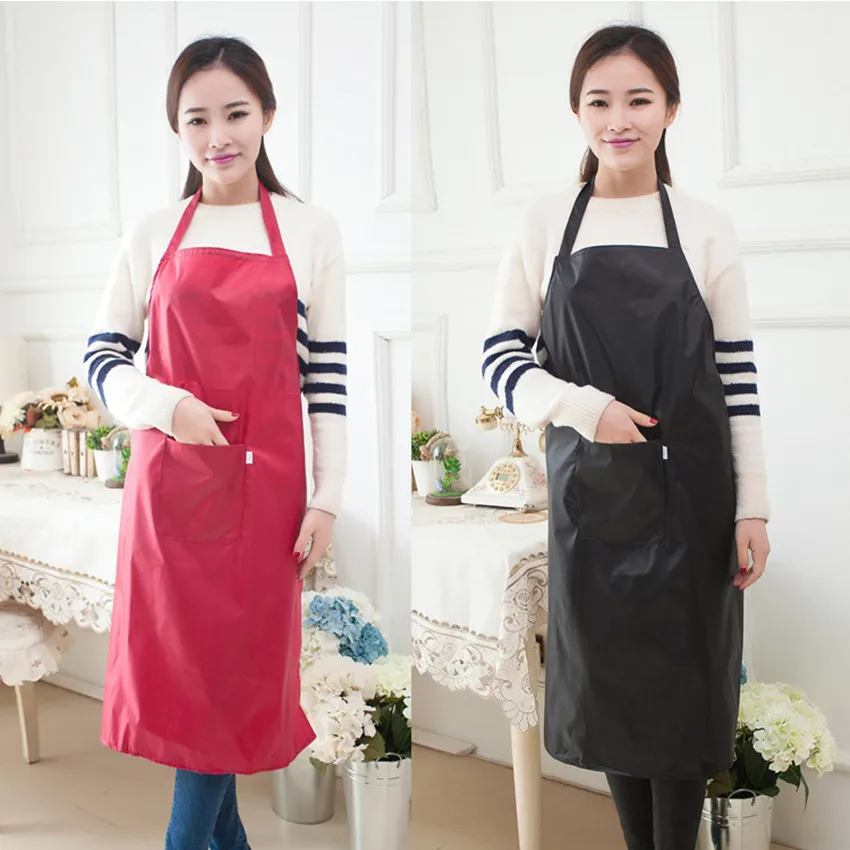 Waterproof And Oil Resistant Kitchen Sleeveless Apron Home Cleaning