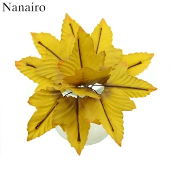 

144pcs Artificial Maple Leaf flower Silk Green Leaves For Party Wedding Christmas Tree decoration Scrapbooking Craft Fake Flower