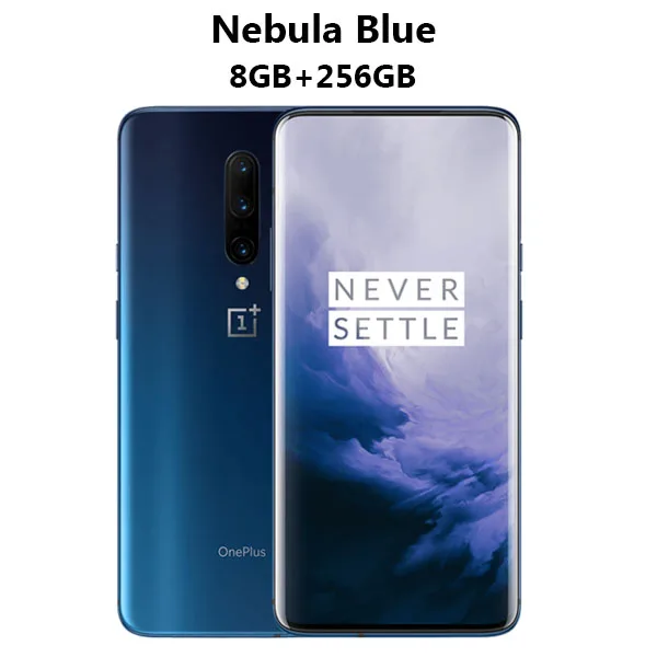 Oneplus 7 Pro мобильный телефон 8 Гб 256 г Snapdragon855 Octa Core 6,6" 1440x3120p 19,5: 9 Полный Экран 16MP+ 48MP Камера NFC - Цвет: NebulaBlue 8GB 256GB