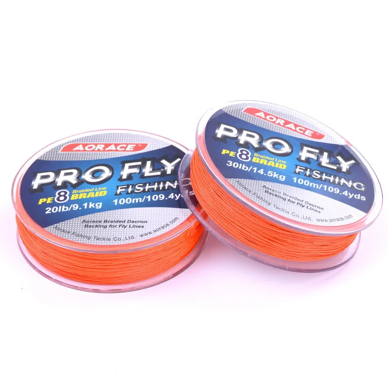 

Braided fishing line 100m 20LB/30LB Yellow/Red/white Fly Backing Line 8 Strands PE Fishing Line linha multifilamento para pesca