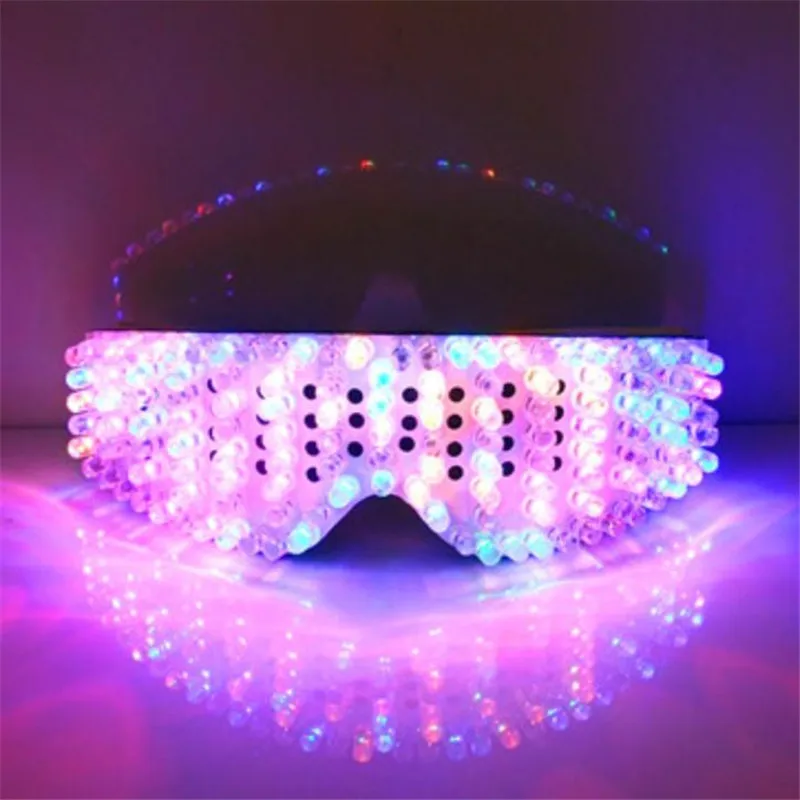 New Product Led Glasses Luminous White Lighting Halloween Glasses For Parties Event Party Supplies Free Shipping01