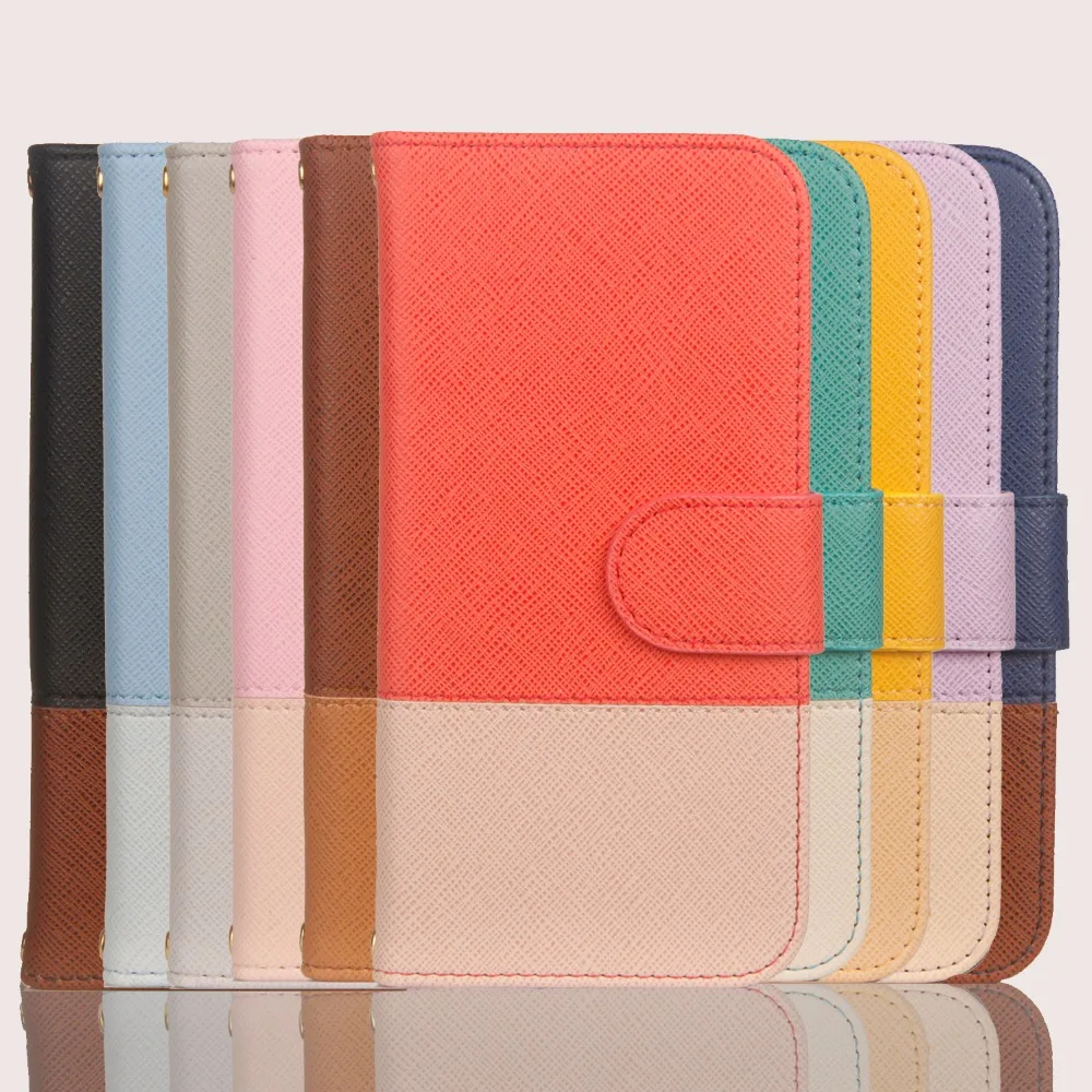 

For huawei P20 Lite Coque Contrast color PU Leather Flip Wallet Cover Case For huawei Honor 8C 10 lite Mate 20 lite Y5 Y9 (2018)