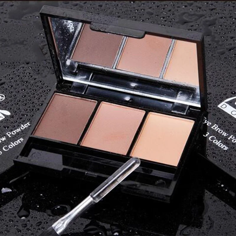 

3 Color Eye Shadow Palette Waterproof Long-lasting Eyebrow Enhancer Powder Pigment Professional Eye Brow Makeup Matte Eyeshadow