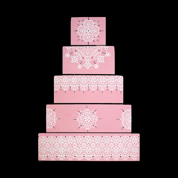 В викторианском стиле крючком Fondant силиконовые формы для выпечки торта трафарет