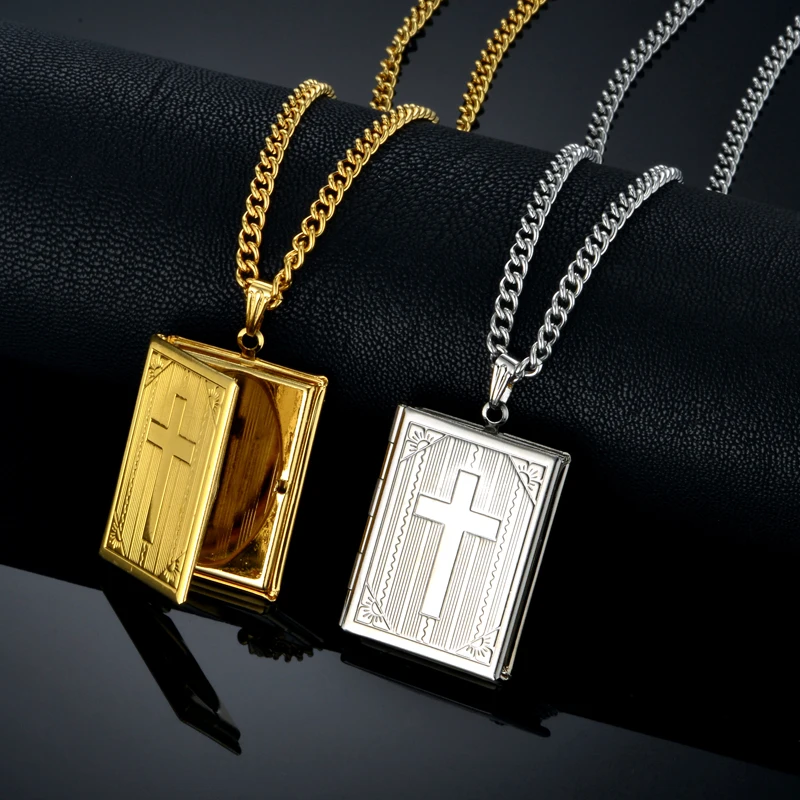 

Crucifix Necklace With Cross Pendant Silver Color Jesus Piece Photo Box Popular Necklace Womens Necklaces Jewelry Stainless