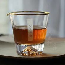 Японское стекло ярмарка кружка утолщенный большой снег горы жаростойкий чай море ручной работы золотые точки чайная посуда Чайный набор кунг-фу