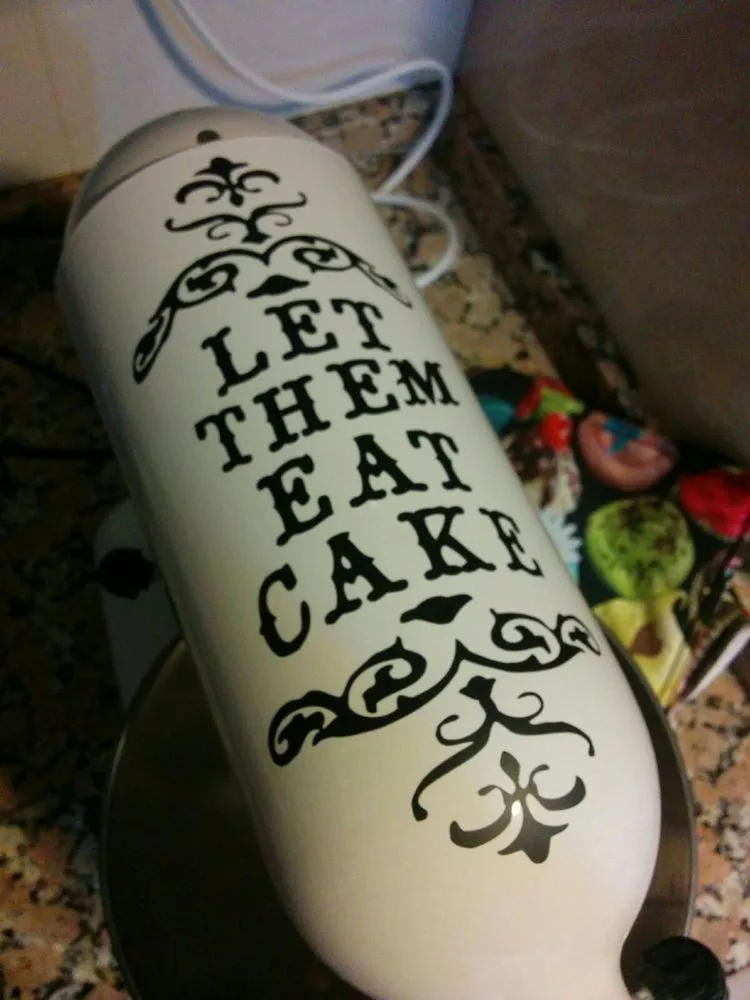 Damask Kitchenaid Mixer DECALS Vinyl Wall Lettering Words 