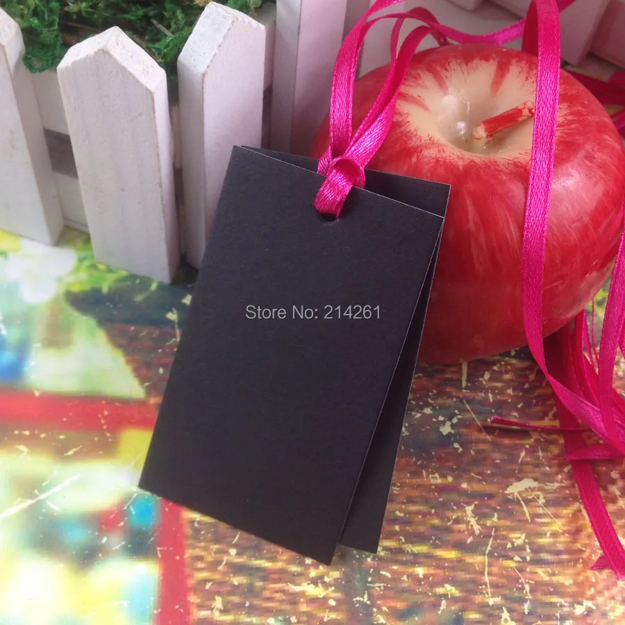 40x70mm Black Hang Tag Jewelry Black Tag Custom Logo Cost Extra 1 lot