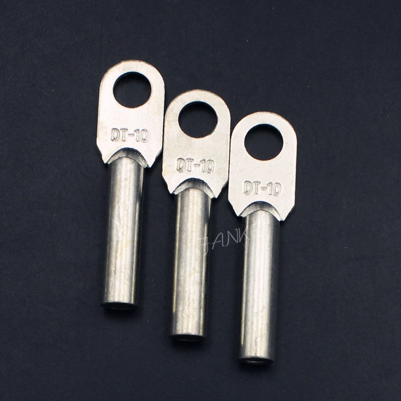 

1piece DT-10 10mm2 Cable Lug Terminal Connector Copper Coated tin Tone for 8.5mm Dia Bolt Electric power fittings B type
