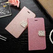 Чехол KISS с блестящим бриллиантом, флип-чехол для iPhone 6, 6S Plus, кошелек, подставка, чехол для iPhone 5 5S SE для телефона, для iPhone 7, 8 Plus, X, чехлы