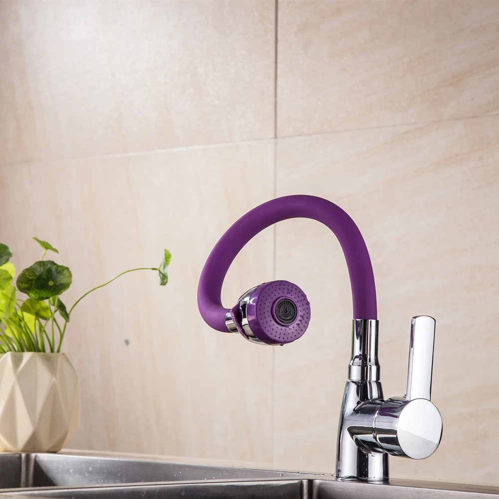 Business Style Silica Gel Nose Any Direction Rotating Kitchen Faucet Cold and Hot Water Mixer Torneira Cozinha Single Handle Tap14