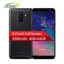 Samsung Galaxy A9 A6058 смартфон 6,0 ''FHD полноэкранный 3500 мАч 4 Гб+ 64 Гб 24 МП фронтальная камера Восьмиядерный сенсорный мобильный телефон Android