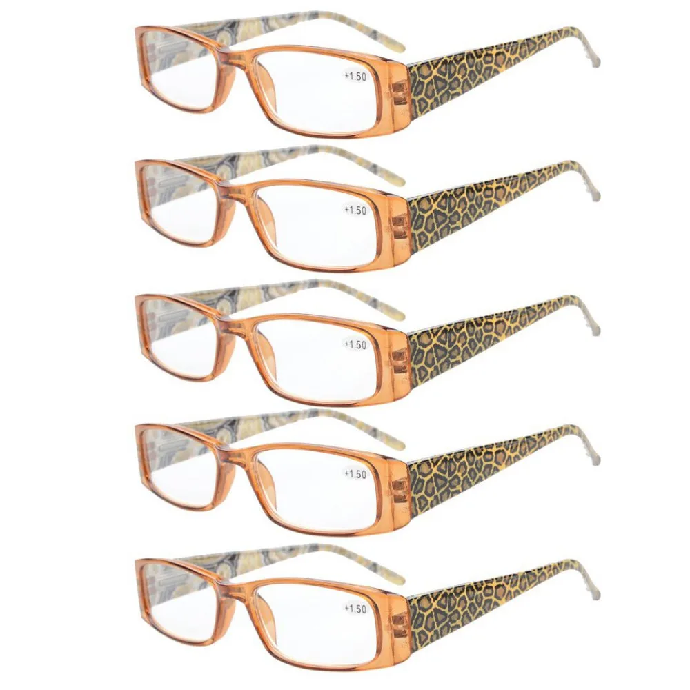 R006a 5-прямоугольные пакет весной петли Тигр рисунком храмы Очки для чтения для женщин включают чтение Солнцезащитные очки для женщин+ 0.50-+ 4.00