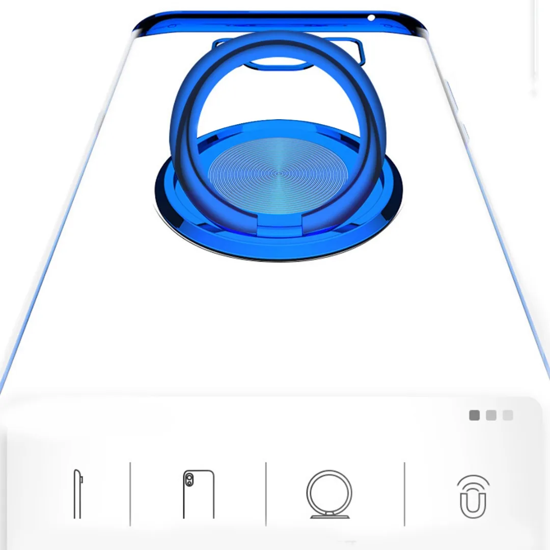 Luxury Car Bracket Soft TPU Ring Holder Stand Phone Case Back Cover for Samsung Galaxy Note 9 S8 S9 plus S10 Plus S10e Fundas