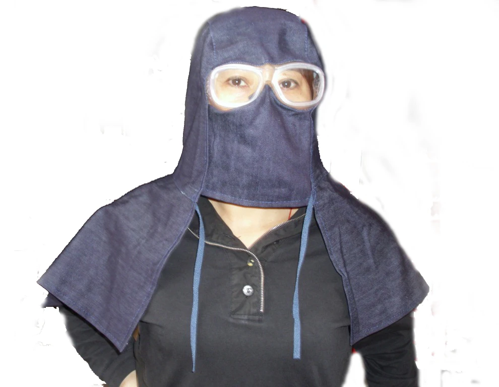 Джинсовая голова Пылезащитная Кепка с очками шаль Рабочая кепка ветрозащитная