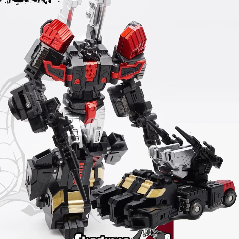 Преобразование MFT mf-27 Черный Самурай sixshot рисунок Игрушечные лошадки mechfans Роботы