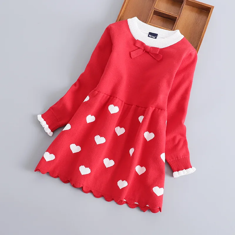 

2018 new fashion girls sweater dress 2-8years children clothing
