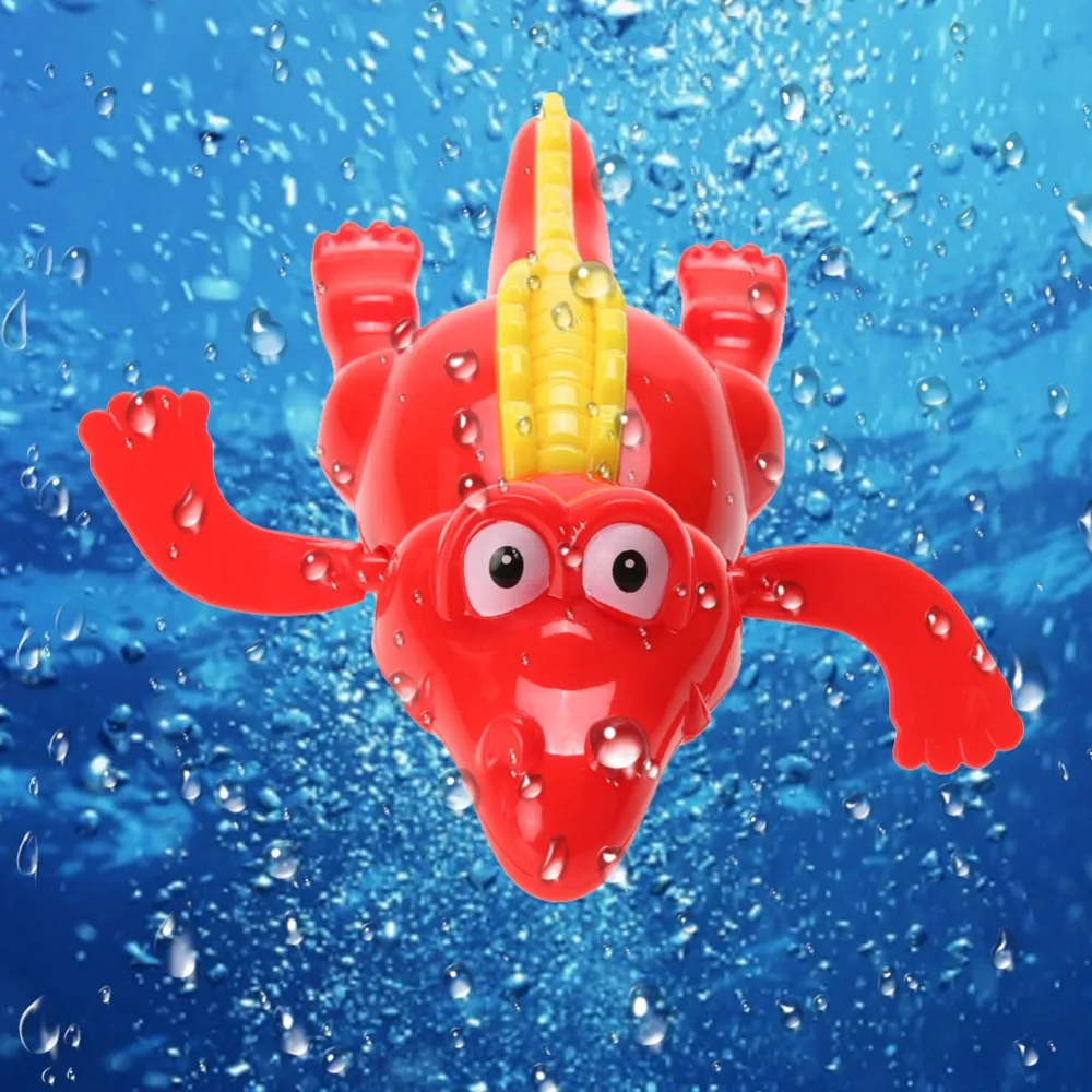 Baby Kids Bath Swimming Animal font b Toys b font Fun Shower Crocodile Wind Up Clockwork