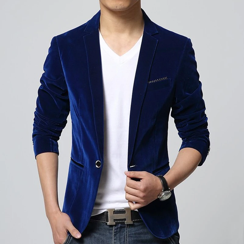 Blue casual suit jacket