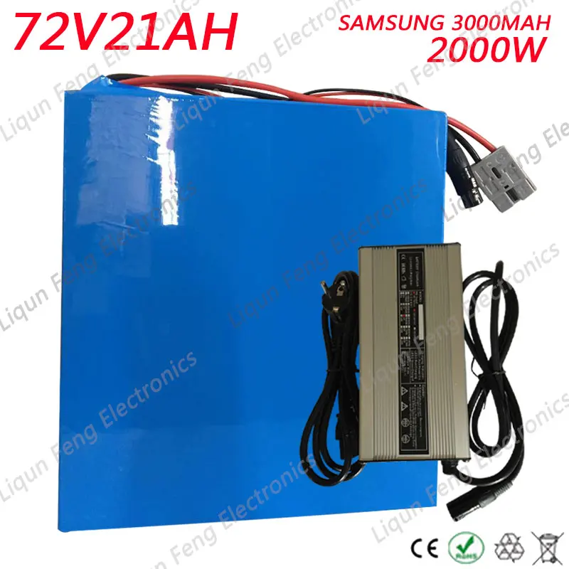 Perfect Free Tax Lithium E-Bike Battery 2000W 72V 21AH for Samsung 3000MAh 18650 Cell with Charger Electric Bike li-ion Battery 72V 21AH 0 Perfect Free Tax Lithium E-Bike Battery 2000W 72V 21AH for Samsung 3000MAh 18650 Cell with Charger Electric Bike li-ion Battery 72V 21AH 0