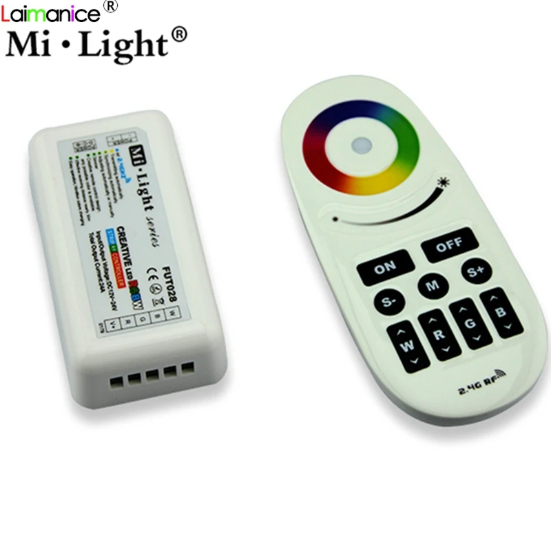 

Milight FUT028 DC12/24V 2.4G MI.Light controller Wireless touch panel color RF RGBW led Controller Dimmer for RGBW led strip