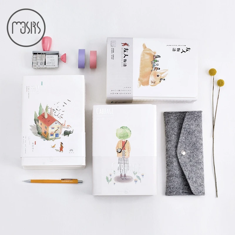 

Mousrs Friends Story B5 Stitching Binding Notebook Japan and South Korea Cute Student Diary Notepad Office School Supplies