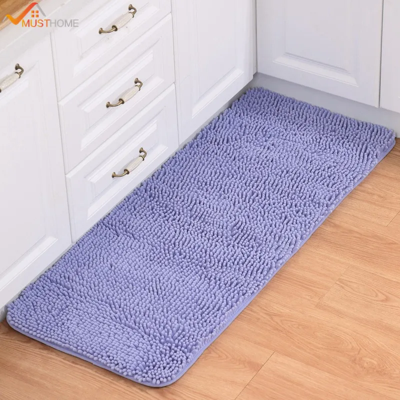 50x120cm/19"x47" Chenille Microfiber Kitchen Rugs 100 Machine Washable