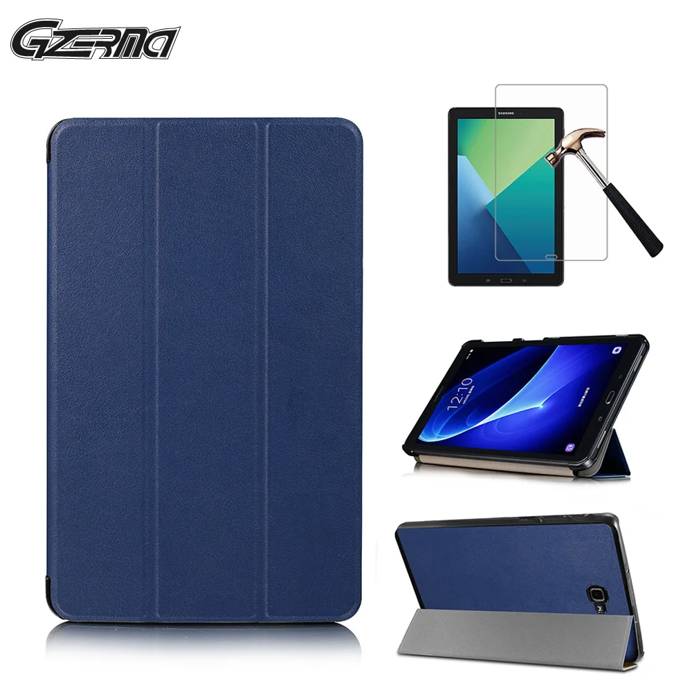 

For Samsung Galaxy TAB A 10.1 P580 With S Pen Magnetic Flip Protective Shell Stand Cover Case Smart Tablet Cases Cover+Film