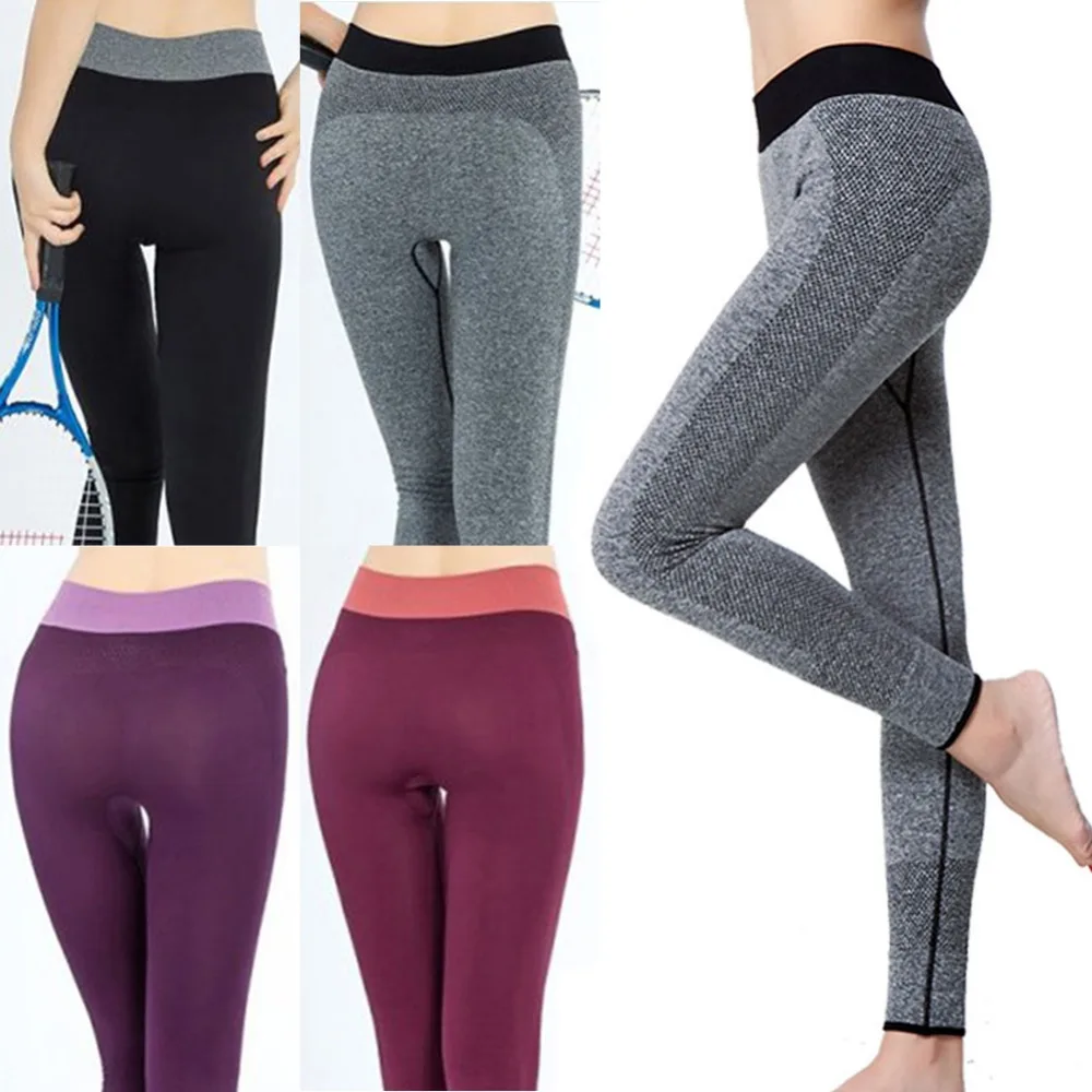 

JGS1996 Breathable Quick Dry Running Fitness Sports Tights Sport Leggings Women Yoga Pants Elastic Waist Sports Leggings Trouser