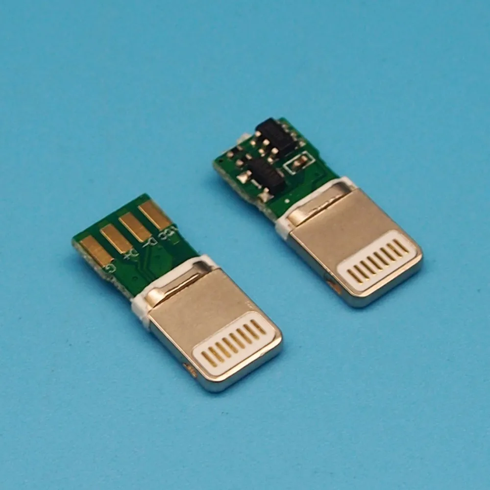 10pcs For iphone male plug I7 male connector with PCB board Solder wire