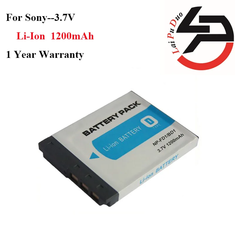

1200mah 100% brand new Replacement Camera Battery For Sony NP-BD1 NP-FD1 DSC T300 TX1 T900 T700 T500 T200 T77 T2 G3 S930