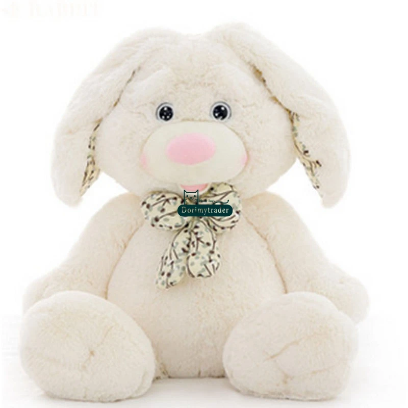 Dorimytrader Pop Giant Anime Bunny Plush Doll Big Soft Stuffed Long Ear Rabbit Animals Toy with Rose Incense Great Lover Baby Present DY61638(1)