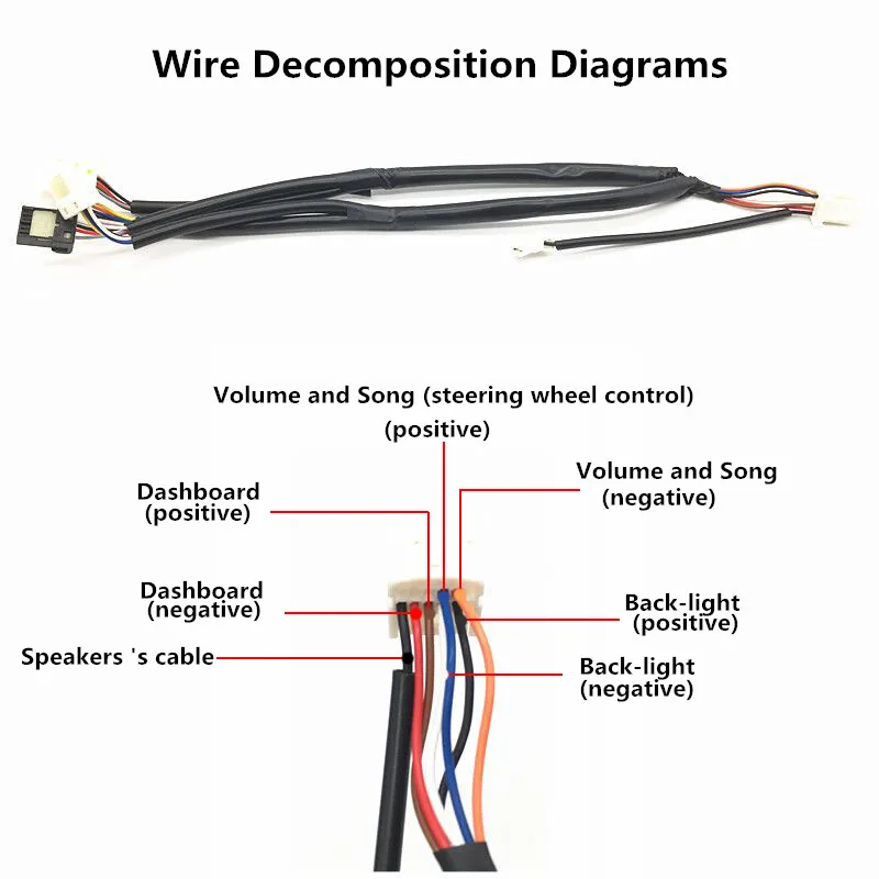 Standard Cable For Hyundai Elantra 2012 I30 Steering wheel button Audio and cruise control button Car steering wheel only wire