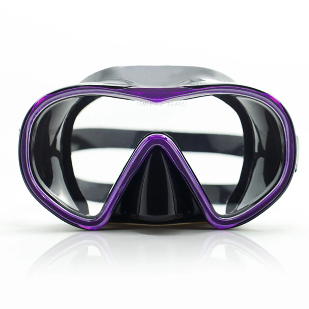 Высококачественное оборудование для дайвинга, профессиональная маска для дайвинга, широкая закаленная маска для подводного плавания, черная силиконовая маска для дайвинга для взрослых