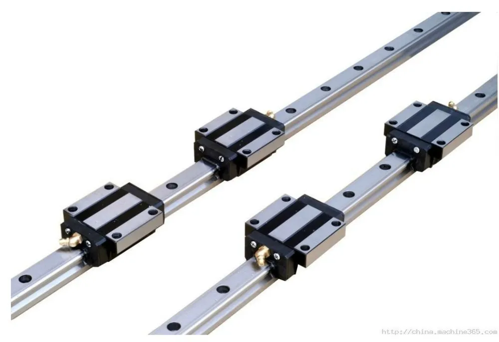 

China Made linear guide 2pcs HGR15 L1000mm match with 4pcs HGW15CA flange block bearings