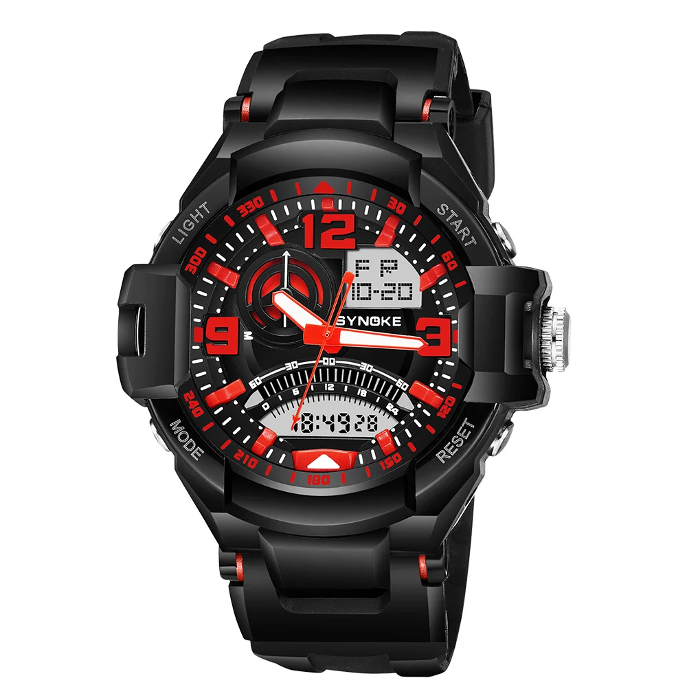 PANARS для плавания водонепроницаемые спортивные часы для взрослых мужские уличные G брендовые Топ Роскошные часы цифровые фитнес-часы - Цвет: Red