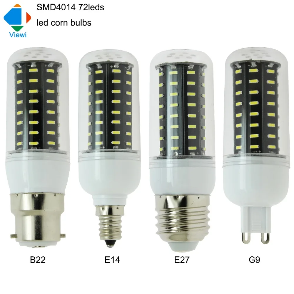 5X лампада e27 светодио дный лампы B22 E12 E14 G9 кукурузы smd4014 72 s 110 220 вольт дома