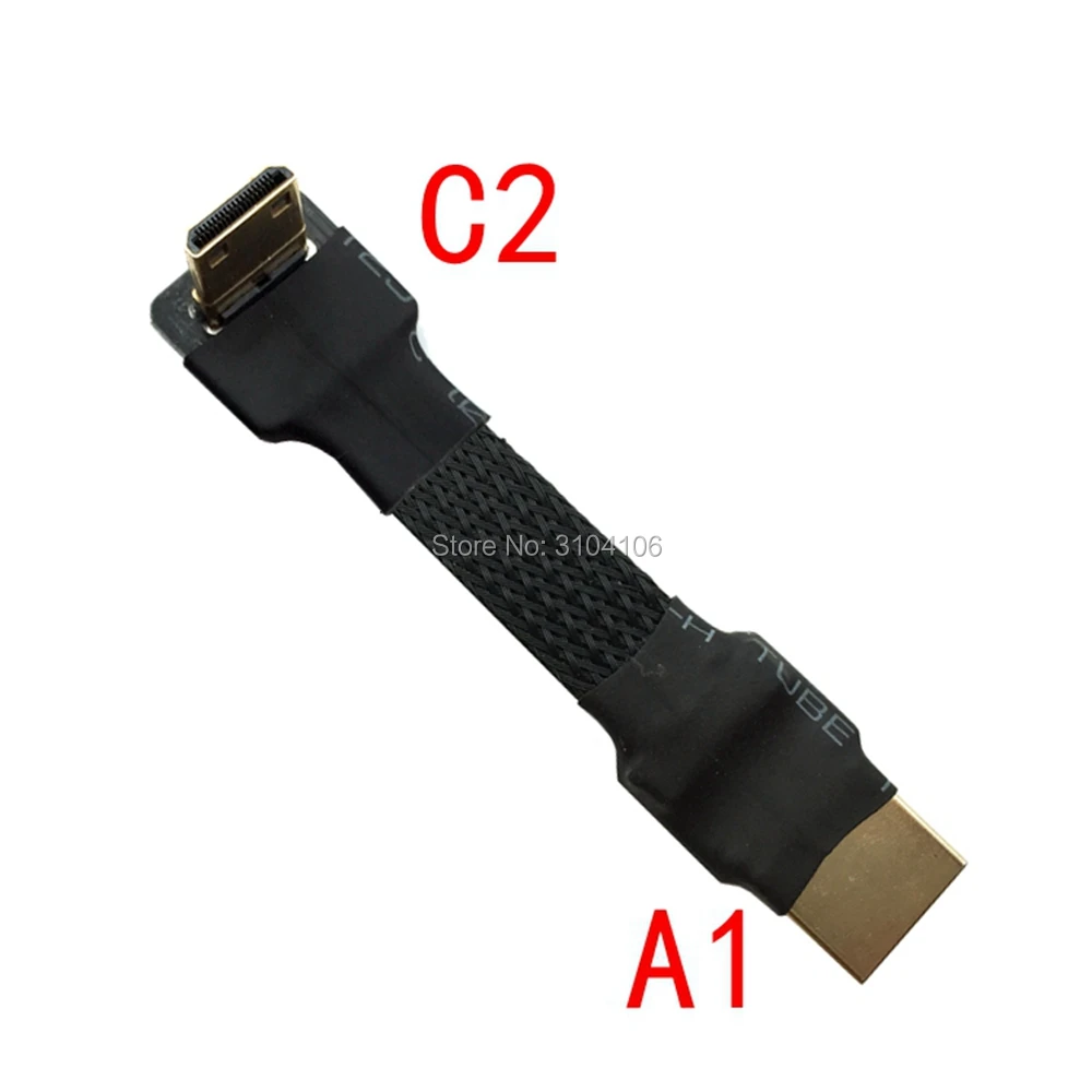 Плоский кабель 5 см 50 A1HDMI A папа к FPV HDMI Mini Micro экранированный FPC для мультикоптера