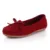 COZULMA Women Breathable Butterfly-knot Casual Shoes Fashion Flock Sneakers Female Slip-on Boat Shoes Plus Size 35-43