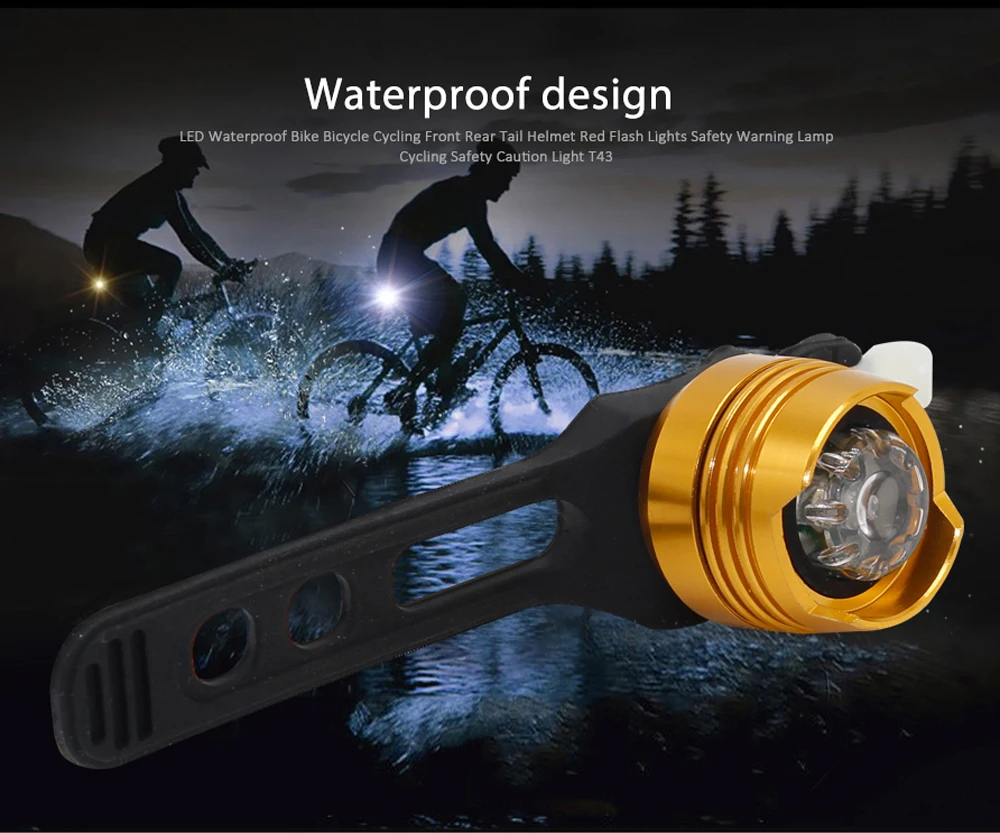 

2018 bike front rear red flashing safety warning light bike bicycle night light bicycle care D' rechargeable waterproof light