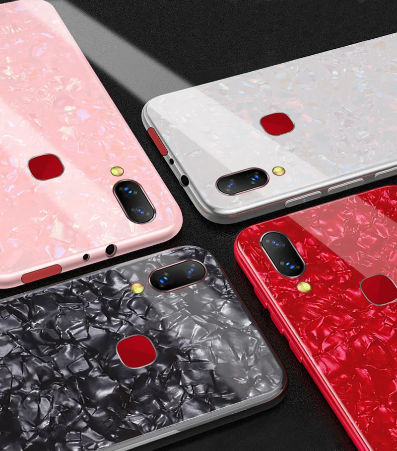 

Tempered Glass Case For VIVO X7 X9 X9S X20 X21 X21i X23 Plus Hard Back Case Soft Silicone Bumper For VIVO NEX V7 V9 Plus Y97