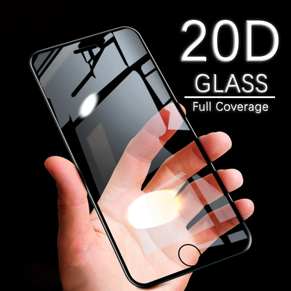  OTAO 20D Gebogen Gehärtetem Glas Für iphone 7 8 PLus 6 6 S Volle Abdeckung Screen Protector Für iph
