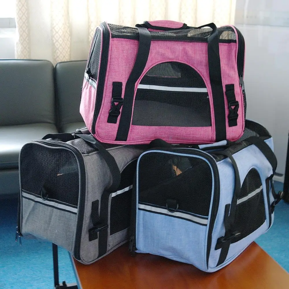 Переносная сумка для кошек, рюкзак с дышащей сеткой для питомцев, щенков, кошек, сумка-переноска, складная уличная дорожная сумка для мелких животных, собак, кошек, сумка