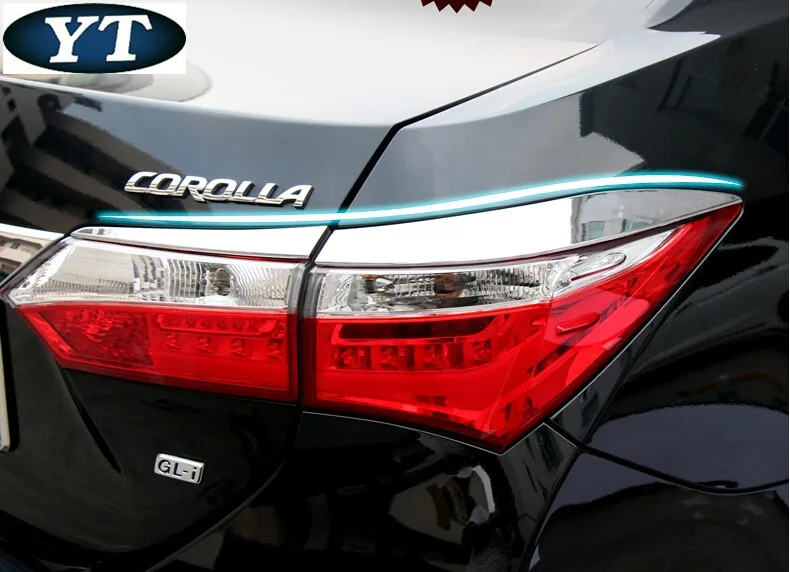 Auto chrome accessories,rear light cover trim for toyota corolla 2014