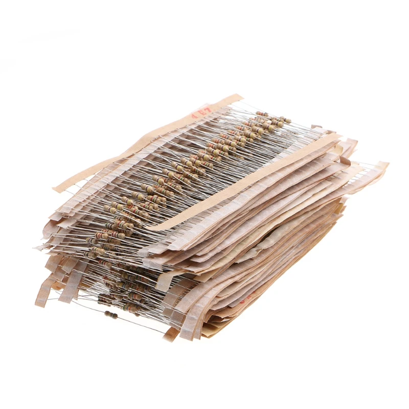 

High Quality 1500 Pcs 75 Value 1/4W Carbon Film Resistor Assorted kit 1 ohm~ 10M ohm 5% New 2019