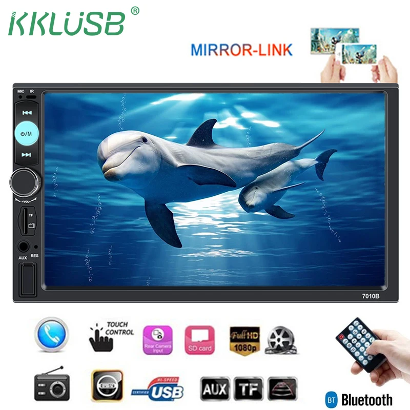 

Car Radio HD 7" Touch Screen Stereo 2 Din Bluetooth FM ISO Power SD USB Aux Input Mp5 Player No or With Camera auto stereo
