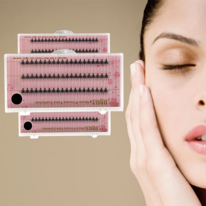 Individual Fiber EyeLashes Grafting Natural Artificial Eyelash Cluster Extension Black Lashes Big Eye Secret | Красота и здоровье